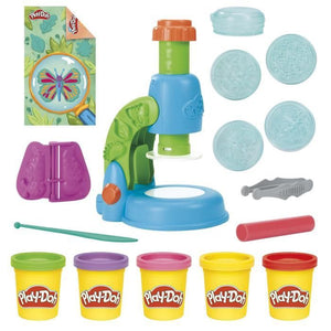 Play-Doh My Little Microscope, pasta da modellare, 9 accessori e 5 colori, dai 3 anni