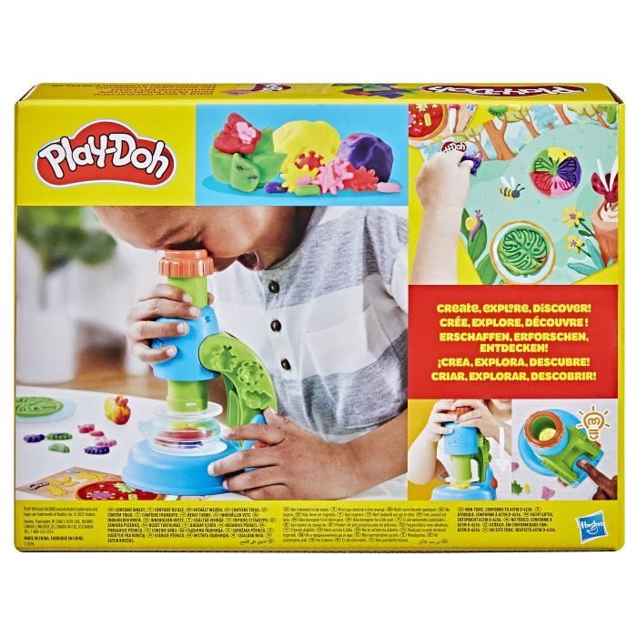 Play-Doh My Little Microscope, pasta da modellare, 9 accessori e 5 colori, dai 3 anni