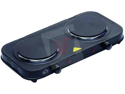 PIASTRA ELETTRICA 2 FUOCO 2000 W CM. 39X28X10H