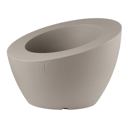 Vaso Ciotola FIORIERA Genesis INCLINATA Resina CM50 VARI COLORI Veca FOTO REALE Color: TAUPE