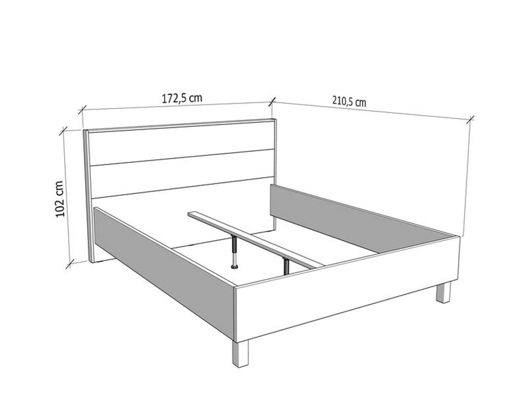 Letto Matrimoniale Coazze, Letto Matrimoniale Dimensione Materasso 160x200 cm, Beige