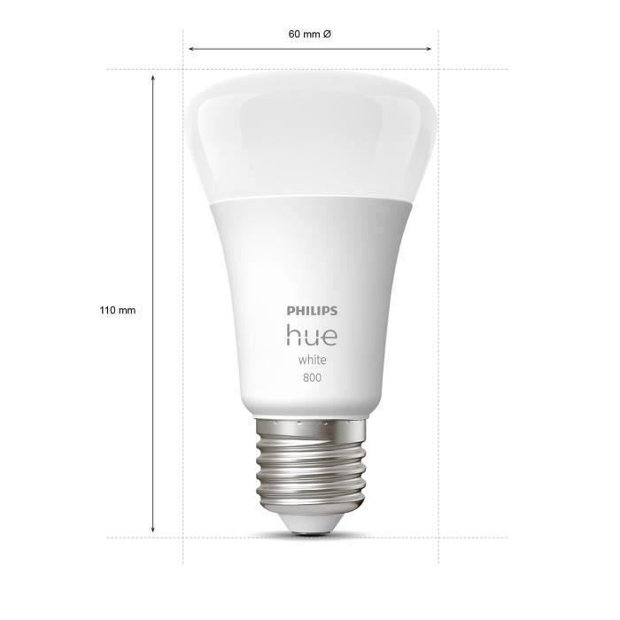 PHILIPS Hue White Smart LED lampadine E27 - Confezione da 2 . compatibile Bluetooth