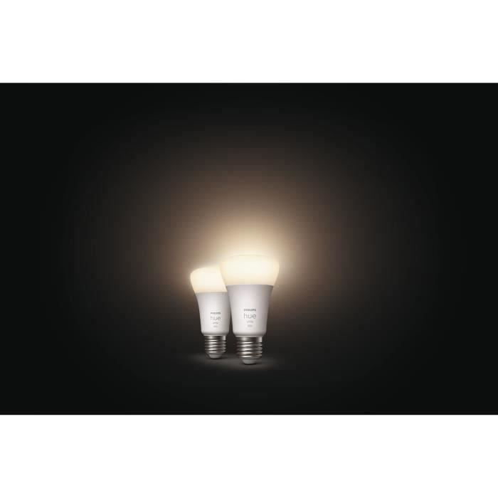 PHILIPS Hue White Smart LED lampadine E27 - Confezione da 2 . compatibile Bluetooth