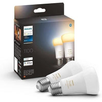 Philips Hue White Ambiance, LED LED LED E27 Equivalente 75W, 1100 Lumen, Bluetooth Compatibile, 2 Pack