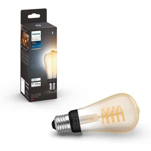 Philips Hue White Ambiance, E27 Filament ST64 Connected LED Bulb, Compatible Bluetooth, lavora con Alexa, Google e HomeKit