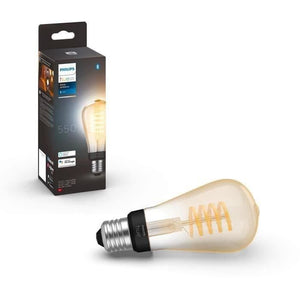 Philips Hue White Ambiance, E27 Filament ST64 Connected LED Bulb, Compatible Bluetooth, lavora con Alexa, Google e HomeKit