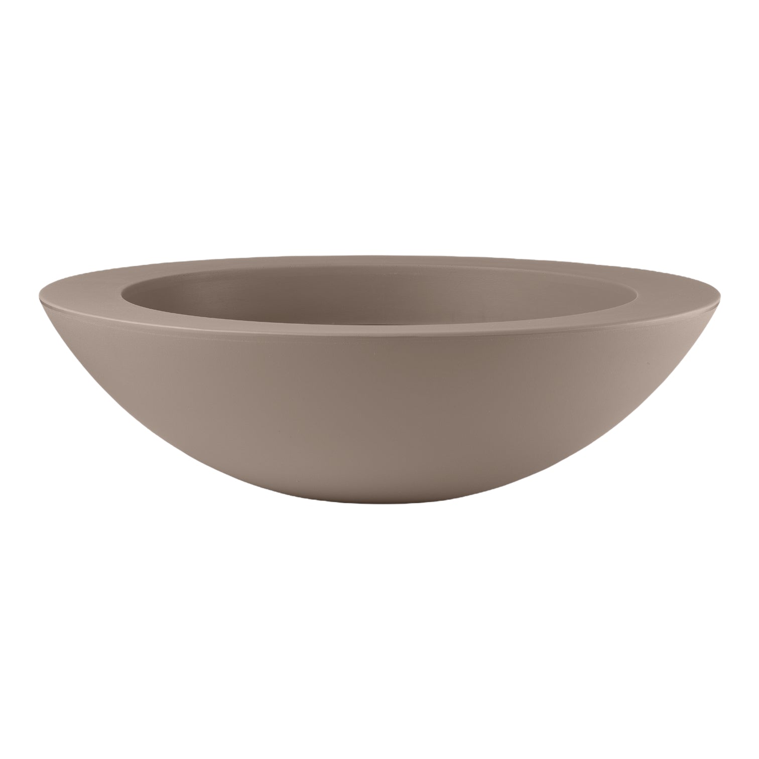 Vaso Fioriera CIOTOLA GENESIS TONDA in RESINA Ø 60 CM moderna VECA vari colori Color: TAUPE