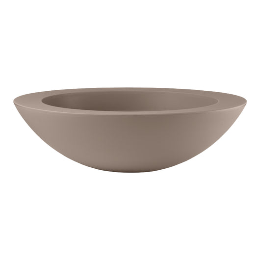 Vaso Fioriera CIOTOLA GENESIS TONDA in RESINA Ø 60 CM moderna VECA vari colori Color: TAUPE