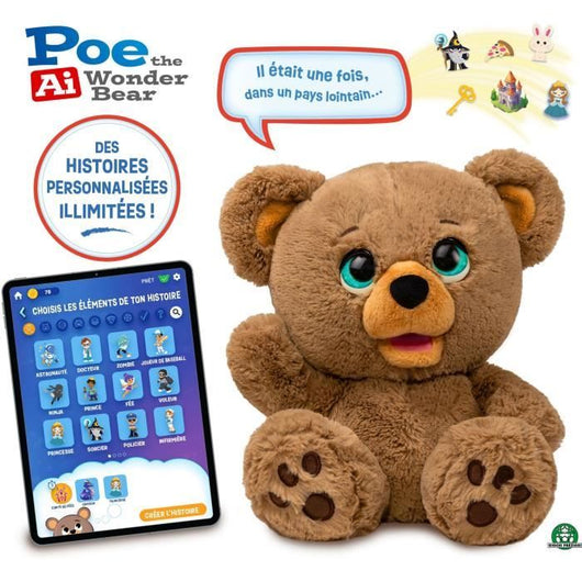 Peluche interattivo - GIOCHI PREZIOSI - Orsetto creatore di storie di Poe - da 4 anni - LAY00