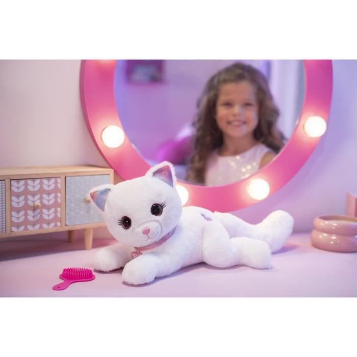 Peluche - Gipsy Toys - Gatto Cuty Bella Fashionista - 30 cm - Bianco Rosa