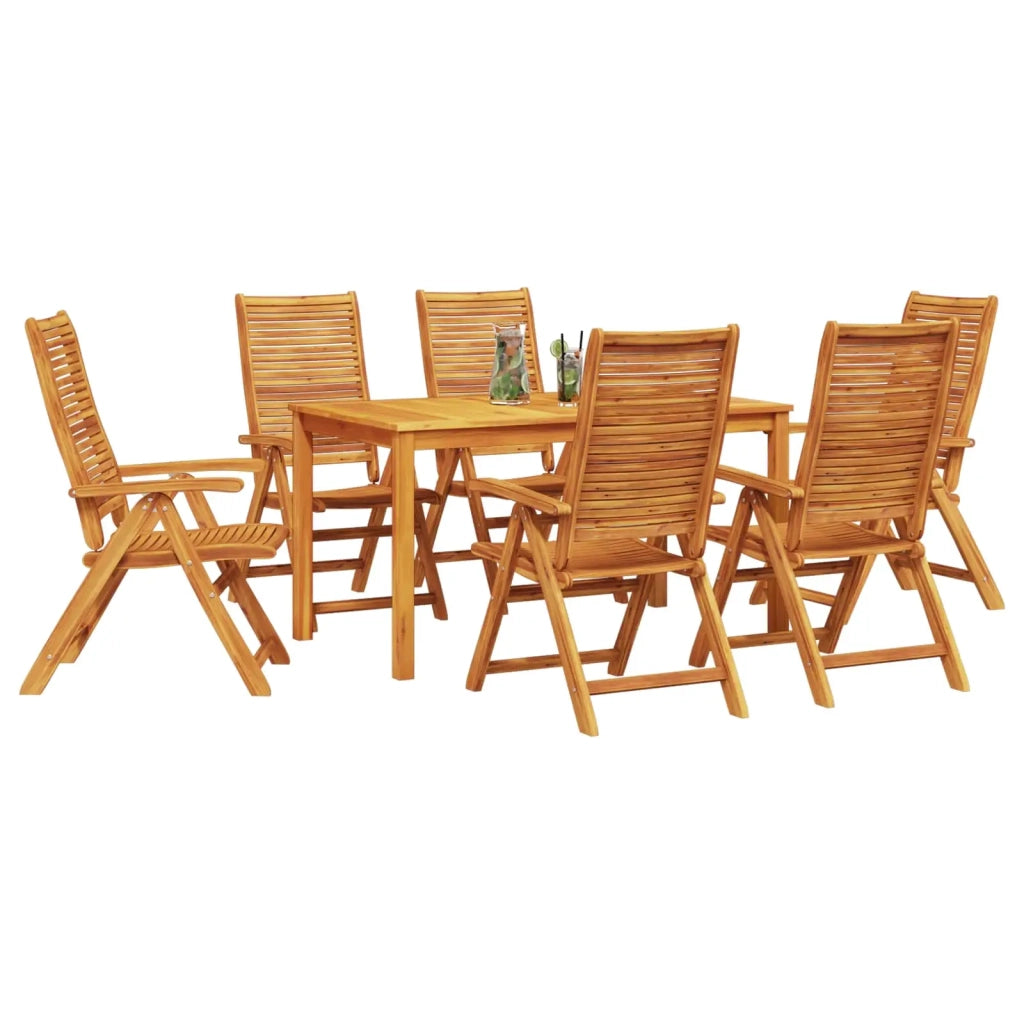 Set da Pranzo per Giardino 7 pcs Marrone