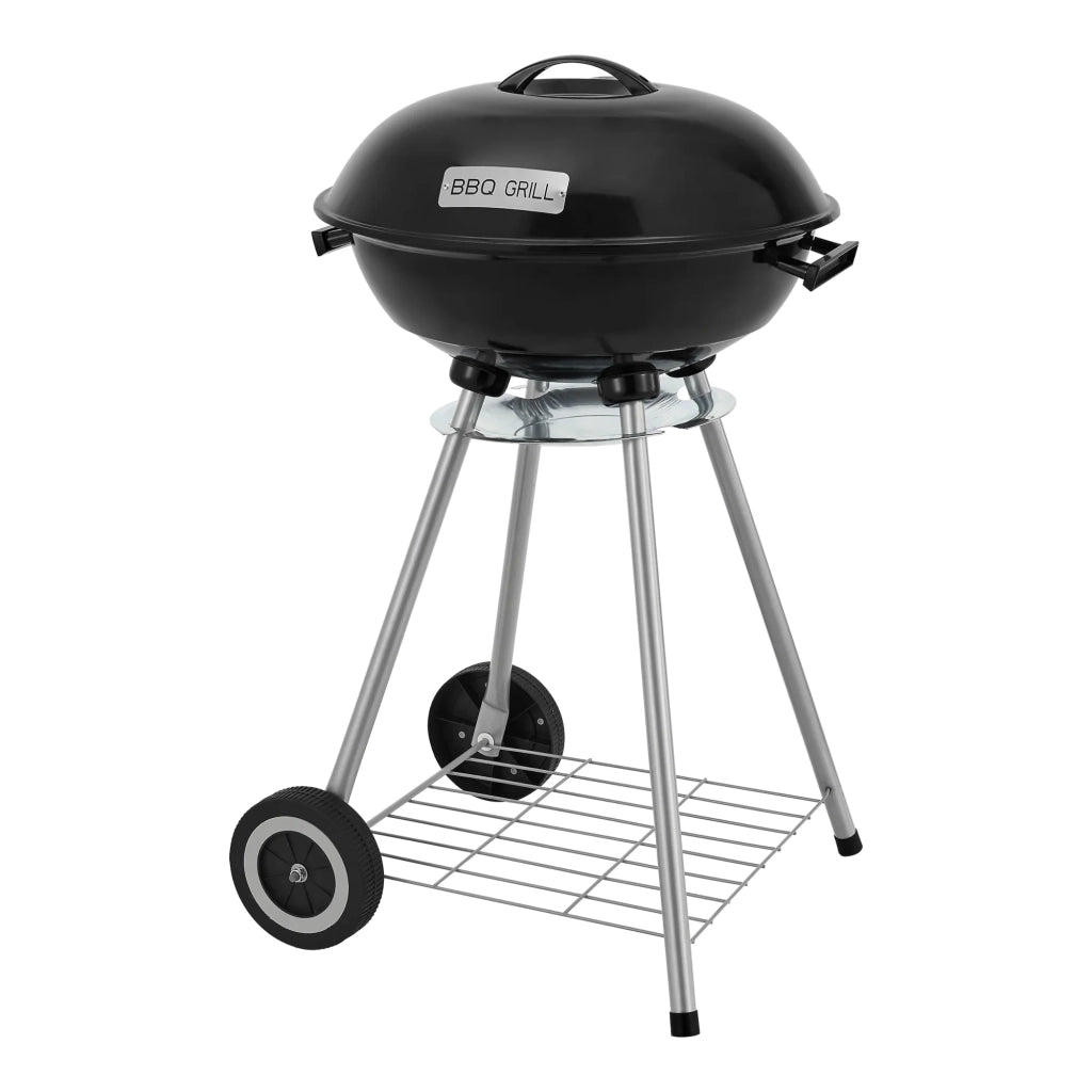 Carrello barbecue rotondo 80 x 49 x 47 cm nero 03_0009214