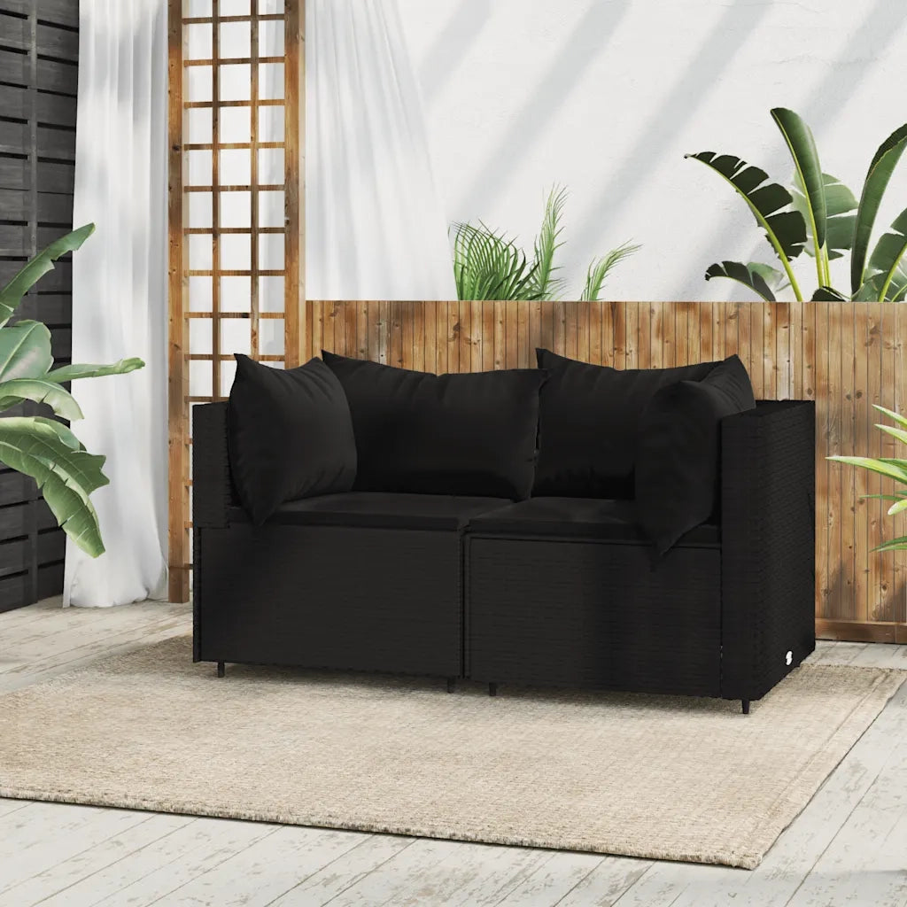 Divani Angolari da Giardino con Cuscini 2pz in Polyrattan Nerocod mxl 106093