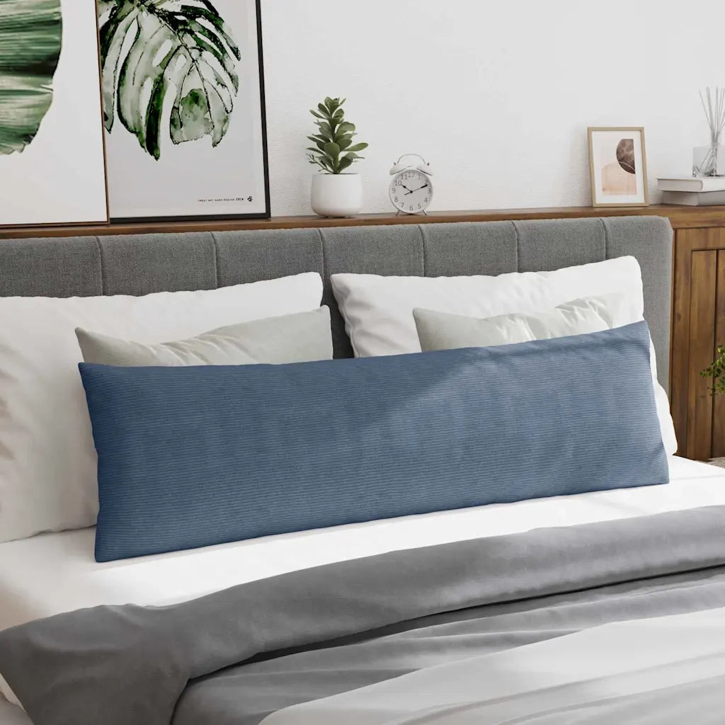 Cuscini da Divano 2 pz | Cuscini per sedie Blu 145 x 40 cm Tessuto in Cords