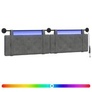 Testiera | Testata sospesa Con luce LED Grigio Scuro Velluto