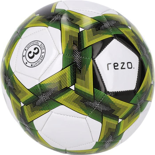 Pallone da calcio - REZO - PVC - Misura 4 - Giallo bicolore - Durevole