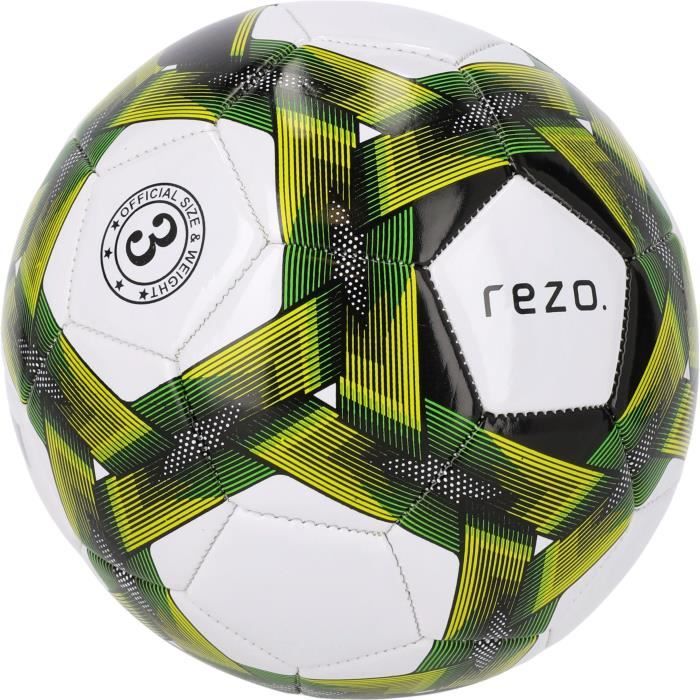 Pallone da calcio - REZO - PVC - Misura 4 - Giallo bicolore - Durevole