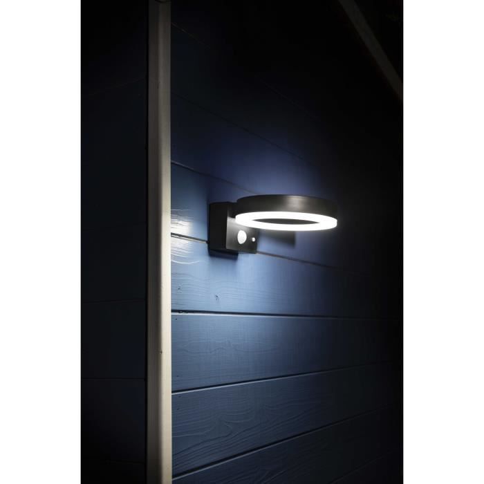 Paletto solare - GALIX - G4590B - Molto luminoso - Acciaio inox (opzione applique) con rilevatore - H50 cm - 1000 Lumen