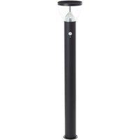 Paletto da esterno - BRILLIANT - TULIP - LED e solare - Rilevatore di movimento - Acciaio inossidabile e plastica - 4 W - Nero