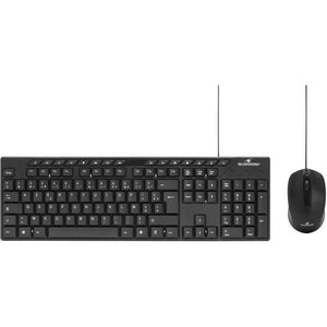 Pacchetto tastiera e mouse - BLUESTORK - MEDIA OFFICE - Cablato - Azerty - Compatibile con Windows - Nero