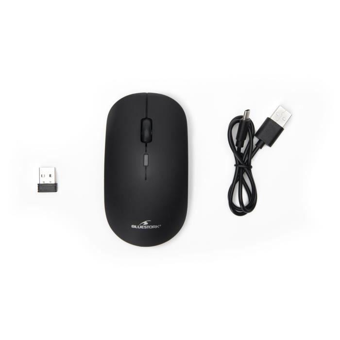 Mouse wireless - THE G-LAB - M-WL-OFF100-BLACK - 2.4g + Bluetooth - Ricaricabile - Compatibile con Mac e Windows