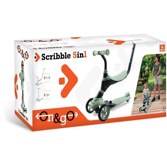 MONDO On and Go Scribble Scooter 5 in 1 - Blu