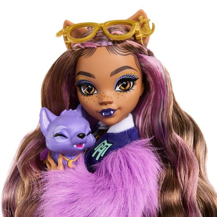 Monster High-Clawdeen Lupo-Bambola con Crescent Dog e Accessori HRP65