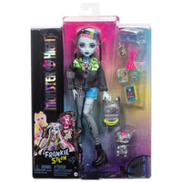Monster High-Frankie Stein Doll-Bambola con animali e accessori HXH73
