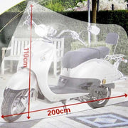 Trade Shop - Coprimoto Copri Moto Scooter Bicicletta 110 X 200 Cm Bianco Peva Impermeabile -