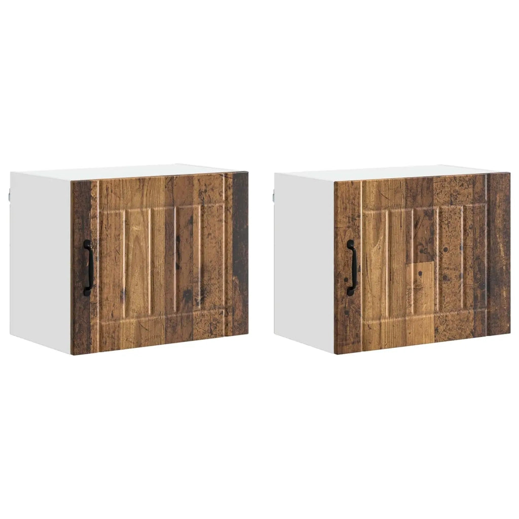Pensile da cucina | Armadietto a muro LUCCA 2 pz Legno antico 50 x 31 x 40 cm