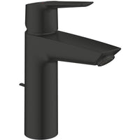 Miscelatore monocomando lavabo - GROHE Start - 234552432 - Nero opaco - Taglia M - Bocca media - Risparmio idrico - Estraibile e piletta