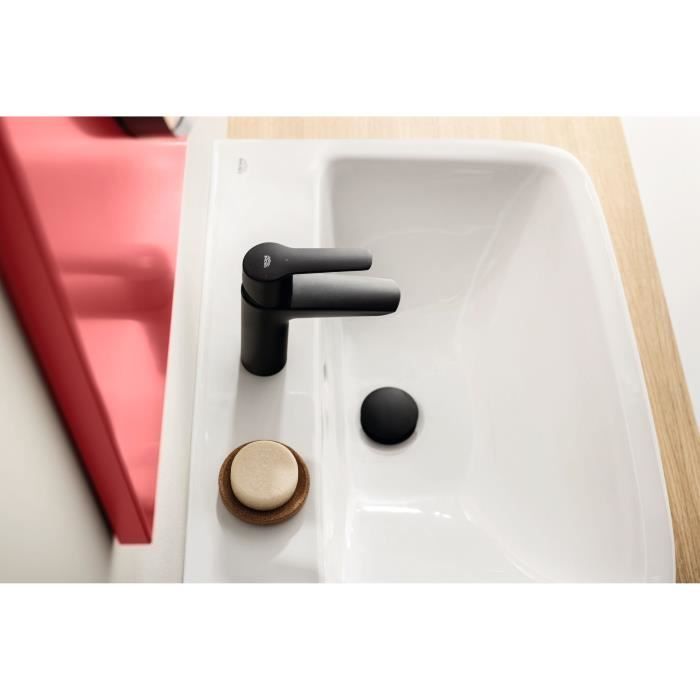 Miscelatore monocomando lavabo - GROHE Start - 237462432 - Nero opaco - Taglia M - Bocca media - Risparmio idrico