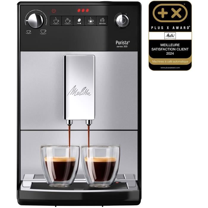 MELITTA F230-101 - Macchina caffè Purista - Espresso automatico con macinacaffè - 1450W - Serbatoio acqua 1,2L - Argento