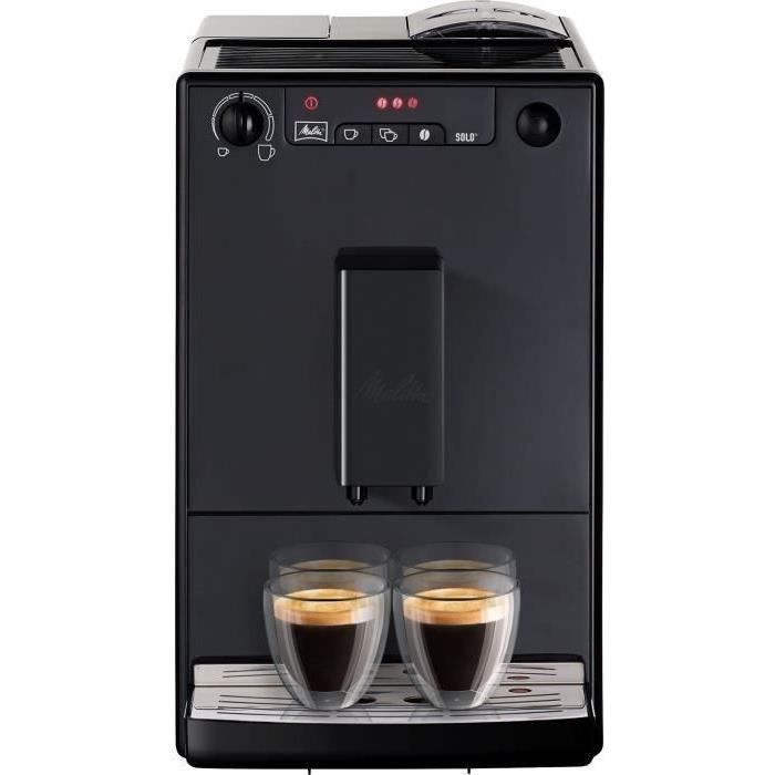 MELITTA E950-222 Macchina per caffè espresso automatica con macinacaffè Solo Caffeo - Nero puro