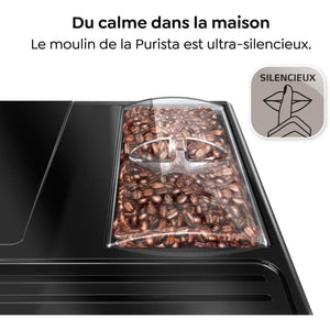 MELITTA F230-101 - Macchina caffè Purista - Espresso automatico con macinacaffè - 1450W - Serbatoio acqua 1,2L - Argento