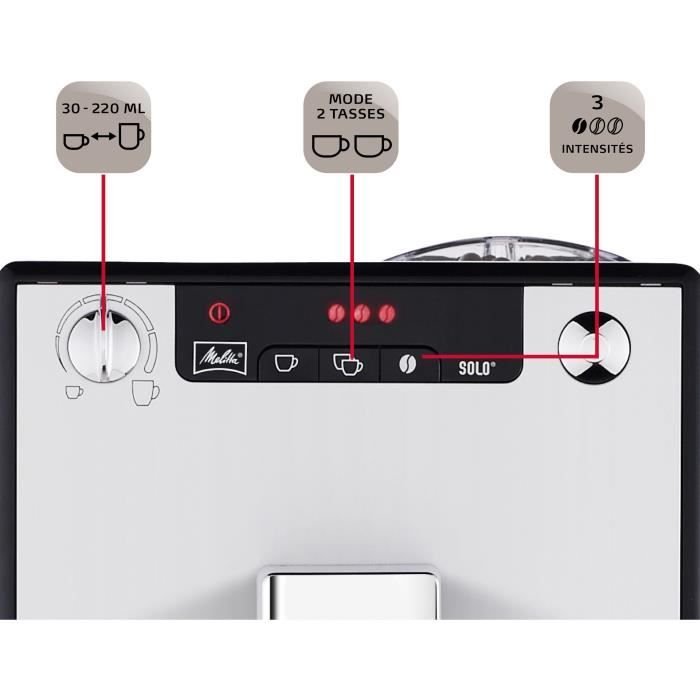 MELITTA E950-103 Macchina per espresso automatica con macinacaffè Caffeo Solo - Argento