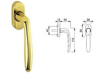 MANIGLIA MARTELLINA HOPPE ROISSY DK OTTONE LUCIDO MANIGLIE PORTE FINESTRE PZ. 2