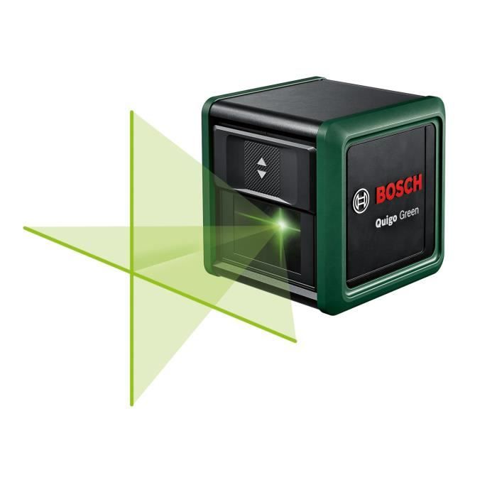 Linee laser Quigo verde (fornito con 2 batterie, diodo laser verde, portata: 12 m, in scatola)