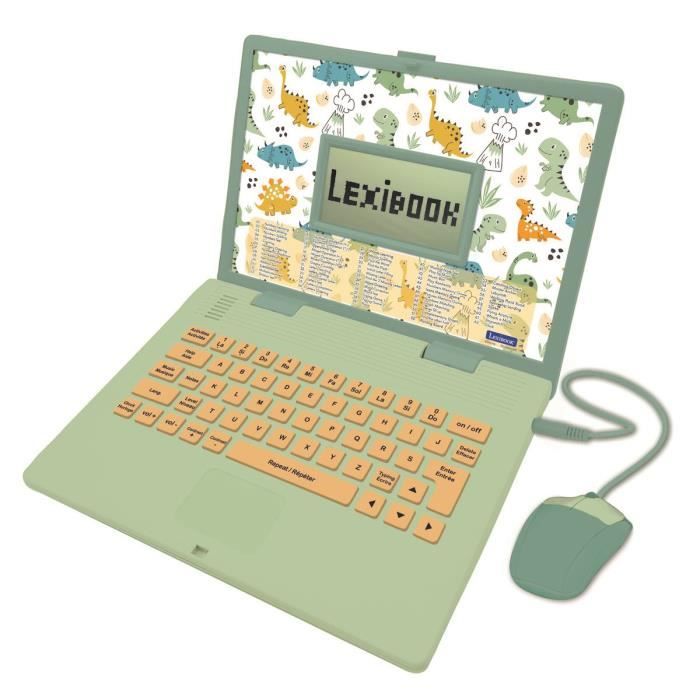 Lexibook - Computer educativo bilingue sui dinosauri - 124 attività (EN/FR)