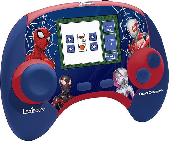 LEXIBOOK - Console educativa bilingue francese/inglese - Spiderman, schermo LCD da 2,8 pollici - blu/rosso -JCG100DPi1