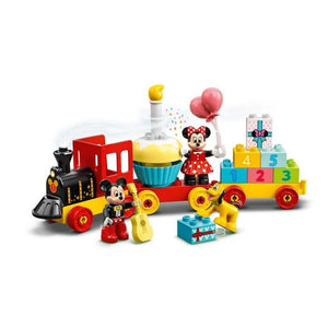 LEGO DUPLO 10941 Trenino per il compleanno di Topolino e Minnie, trenino con torta e palloncini