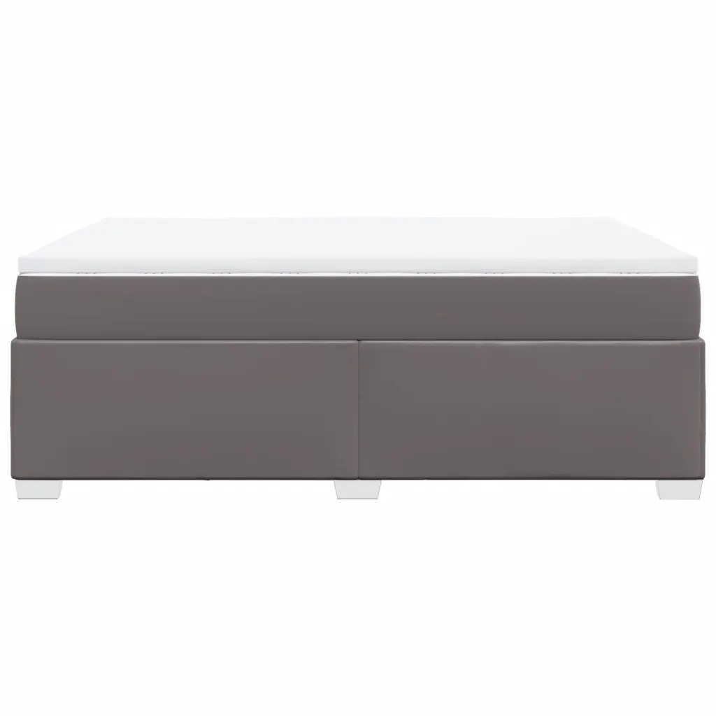 Giroletto a Molle con Materasso Grigio 140x200 cm in Similpelle 3285215