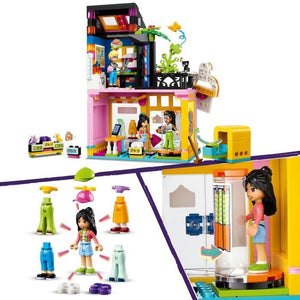 LEGO Friends Negozio di abbigliamento vintage, modello con mini-doll di Olly, Liann e Jordin e un gatto 42614 Friends, 42614
