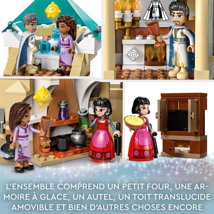 LEGO Disney Wish 43224 Il castello di Re Magnifico, giocattolo del film Wish con Asha, Dahlia e la minifigure di Re Magnifico