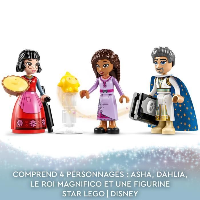 LEGO Disney Wish 43224 Il castello di Re Magnifico, giocattolo del film Wish con Asha, Dahlia e la minifigure di Re Magnifico