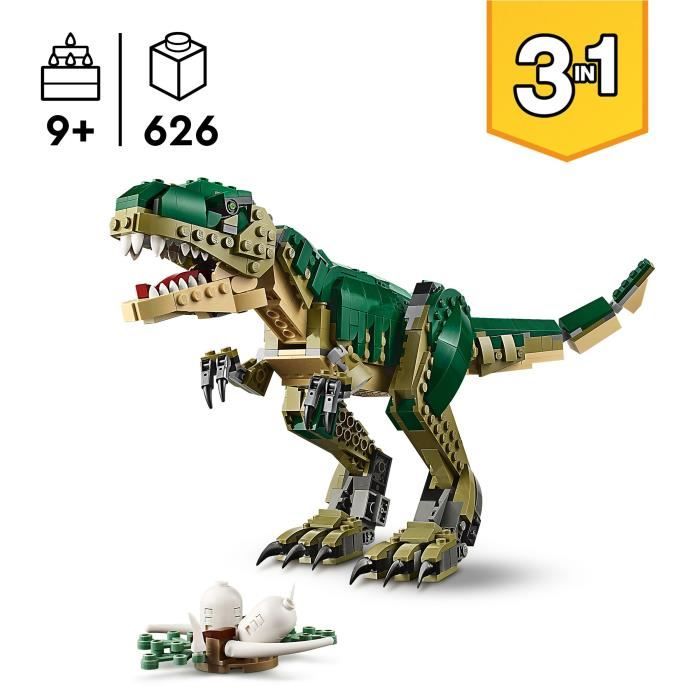 LEGO Creator 31151 T-rex 3-in-1 - Dinosauro Giocattolo Triceratopo o Pterodattilo