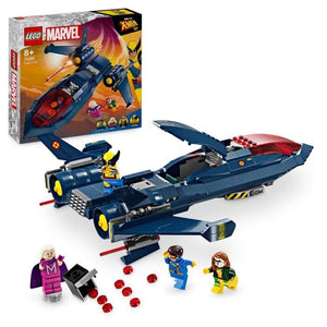 LEGO 76281 Marvel The X-Men's X-Jet, aereo giocattolo, caccia con minifigure del supereroe: Wolverine