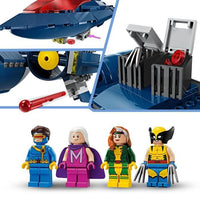 LEGO 76281 Marvel The X-Men's X-Jet, aereo giocattolo, caccia con minifigure del supereroe: Wolverine