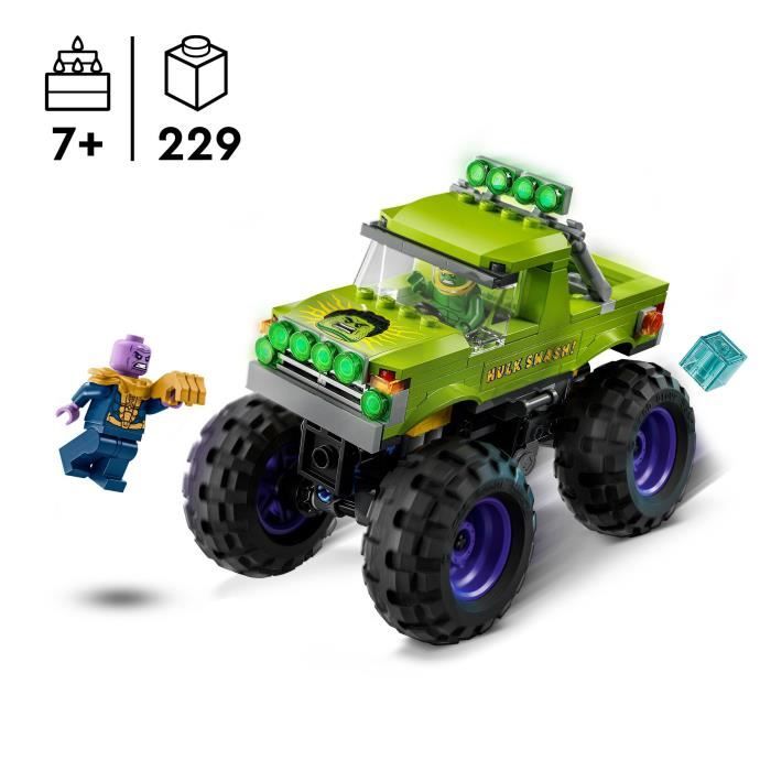 LEGO  Marvel 76312 Hulk contro Thanos, set di costruzione fuoristrada per bambini dai 7 anni