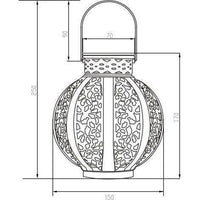 Lanterna in metallo vintage beige 10 lumens h17cm - galix